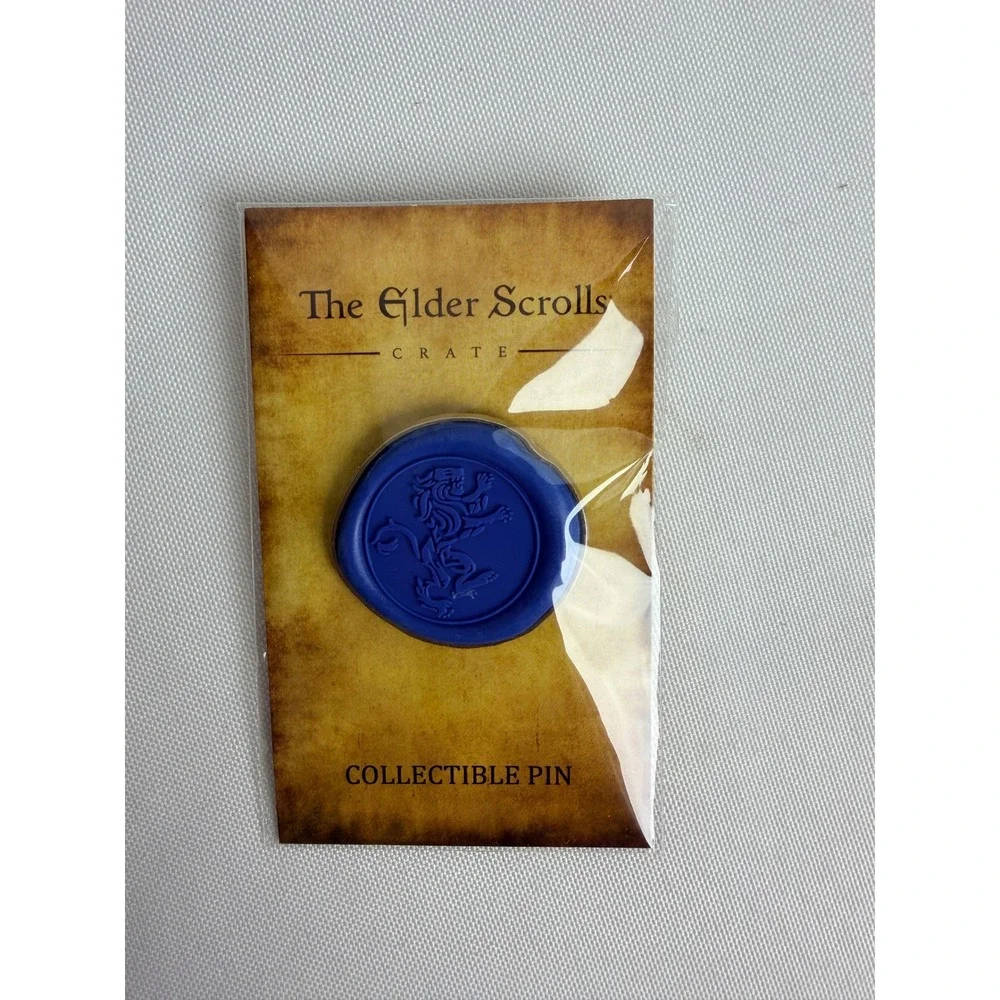 The Elder Scrolls Crate Daggerfall Covenant Wax Seal Lion Pin Blue Bethesda 2019